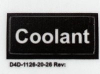 Placard Coolant