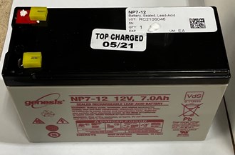 Battery, Sealed, Lead-Acid 12V 7Ah (replaces LC-R127R2PG/DAI-9024-30-02)
